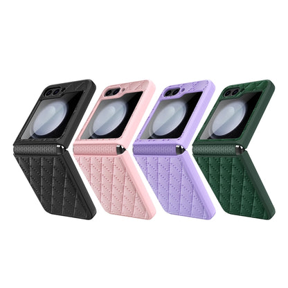 Diamond Lattice Hinge Phone Case, For Samsung Galaxy Z Flip7 FE / Flip6, For Samsung Galaxy Z Flip7 5G, For Samsung Galaxy Z Flip5