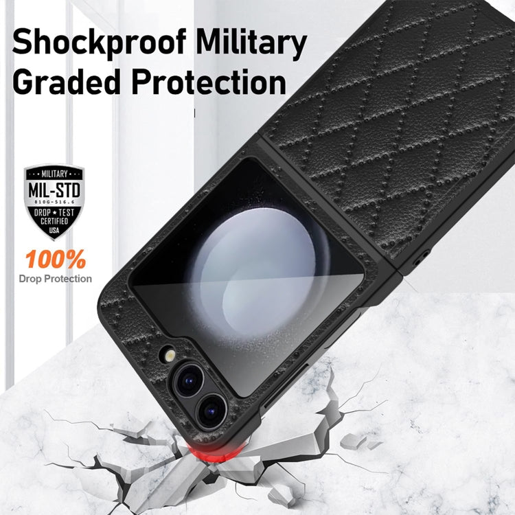 Diamond Lattice Hinge Phone Case, For Samsung Galaxy Z Flip7 FE / Flip6, For Samsung Galaxy Z Flip7 5G, For Samsung Galaxy Z Flip5