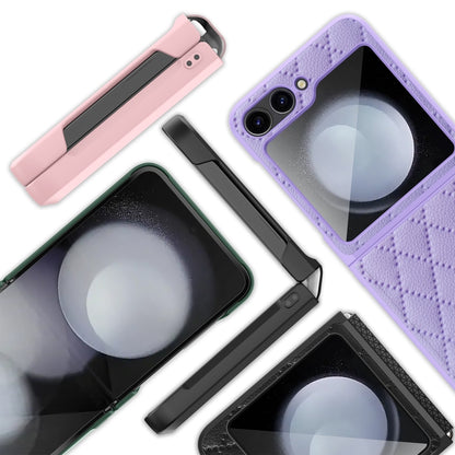 Diamond Lattice Hinge Phone Case, For Samsung Galaxy Z Flip7 FE / Flip6, For Samsung Galaxy Z Flip7 5G, For Samsung Galaxy Z Flip5