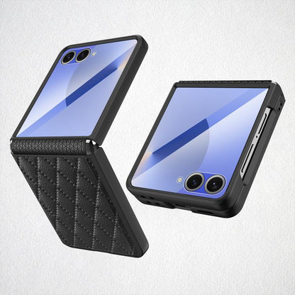 Diamond Lattice Hinge Phone Case, For Samsung Galaxy Z Flip7 FE / Flip6, For Samsung Galaxy Z Flip7 5G, For Samsung Galaxy Z Flip5