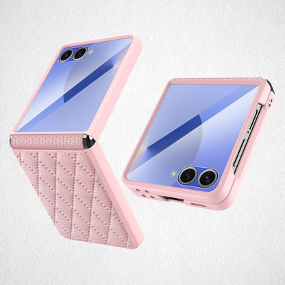 Diamond Lattice Hinge Phone Case, For Samsung Galaxy Z Flip7 FE / Flip6, For Samsung Galaxy Z Flip7 5G, For Samsung Galaxy Z Flip5