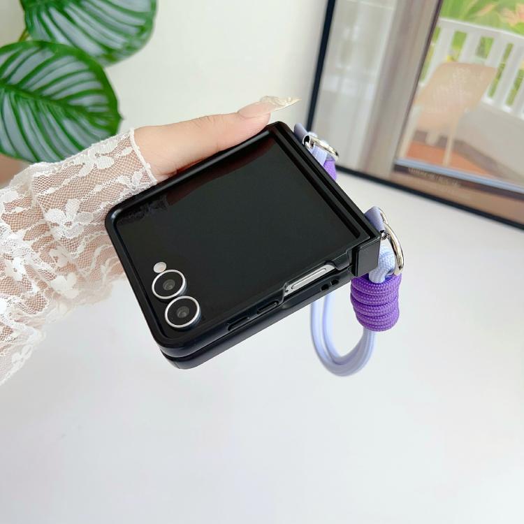 Morandi Leather Texture Phone Case With Lanyard