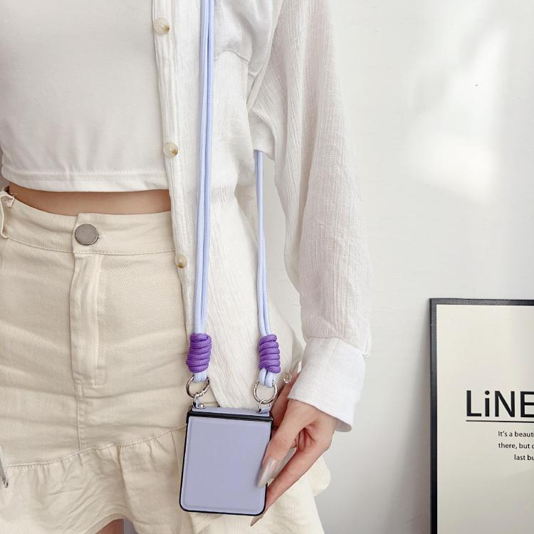 Morandi Leather Texture Phone Case With Lanyard