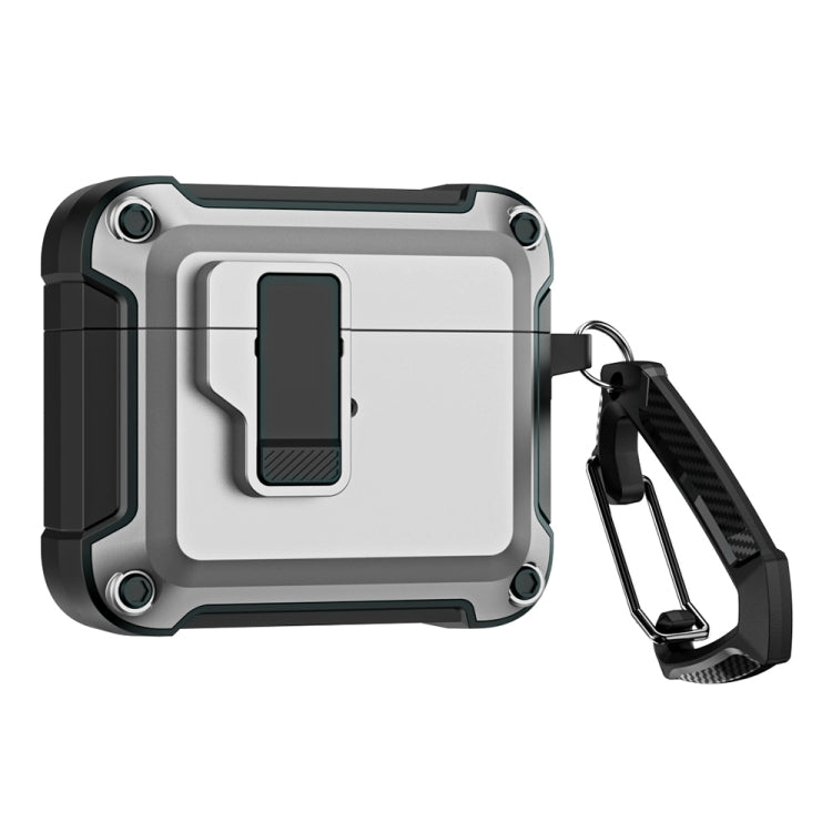 TPU + PC Wireless Bluetooth Earphone Protective Case with Switch Lock & Hook