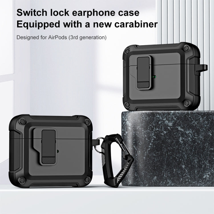 TPU + PC Wireless Bluetooth Earphone Protective Case with Switch Lock & Hook