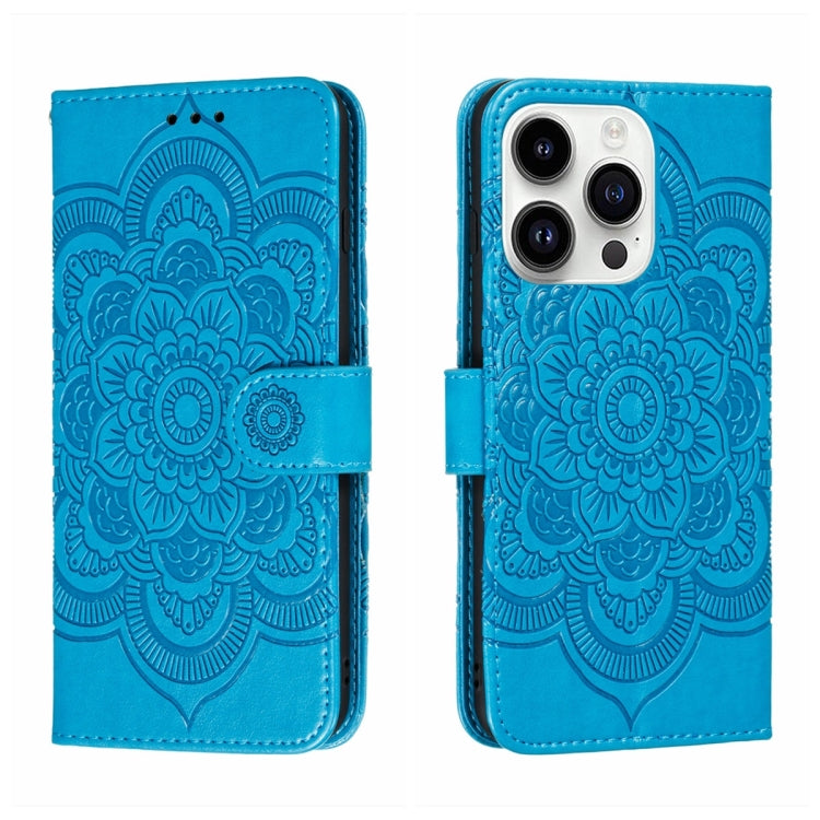 Sun Mandala Embossing Leather Phone Case