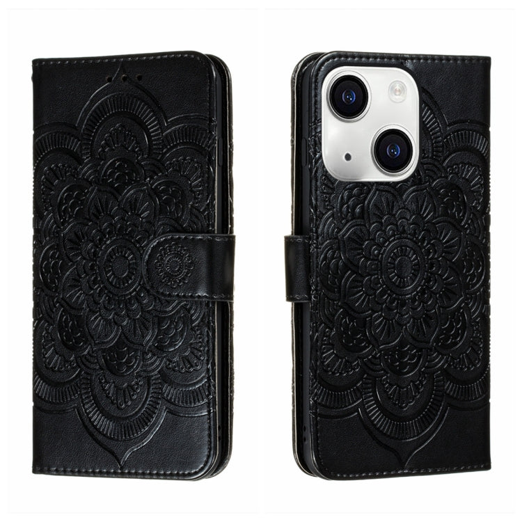 Sun Mandala Embossing Leather Phone Case