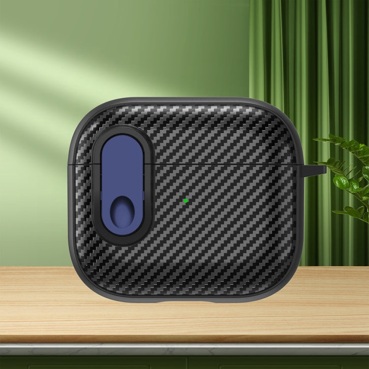Carbon Fiber Texture Wireless Earphones Case with Security Lock