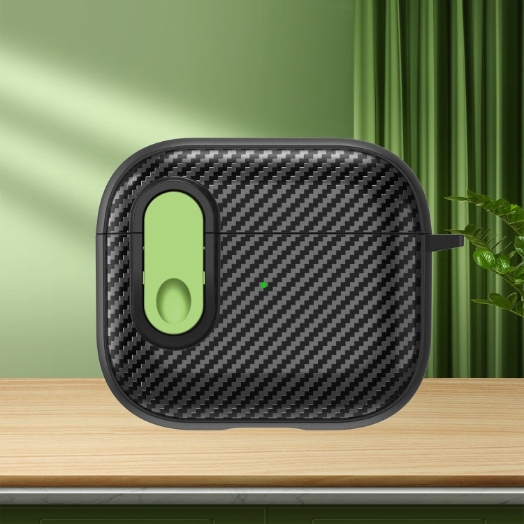 Carbon Fiber Texture Wireless Earphones Case with Security Lock