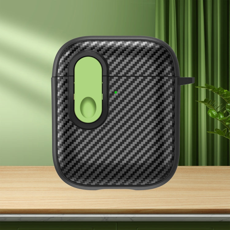 Carbon Fiber Texture Wireless Earphones Case with Security Lock