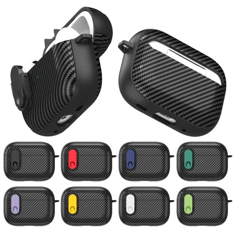 Carbon Fiber Texture Wireless Earphones Case with Security Lock