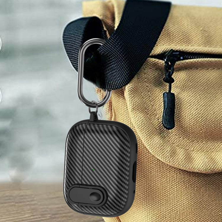 Carbon Fiber Texture Wireless Earphones Case with Security Lock