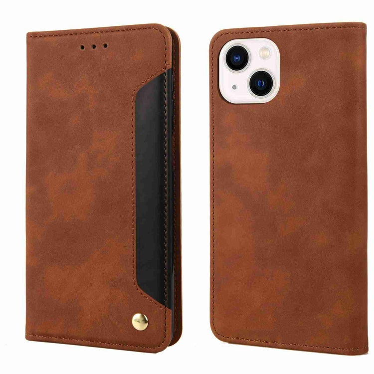 Skin Feel Splicing Leather Phone Case