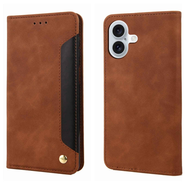 Skin Feel Splicing Leather Phone Case