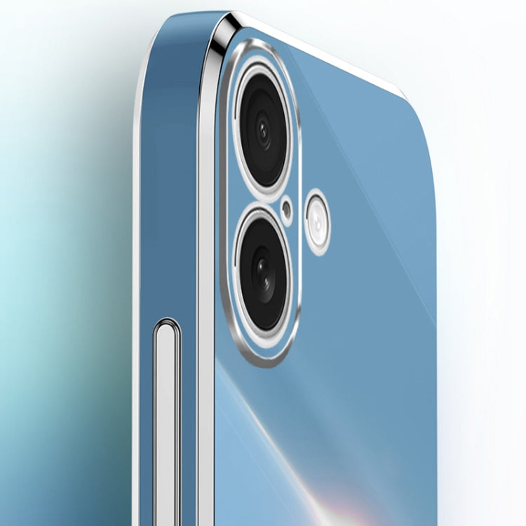 XINLI Straight Edge 6D Electroplate TPU Phone Case with Ring Holder