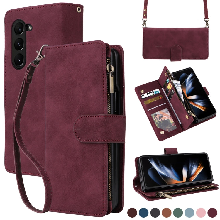 Crossbody Multi-card Slot Wallet Zipper Leather Phone Case