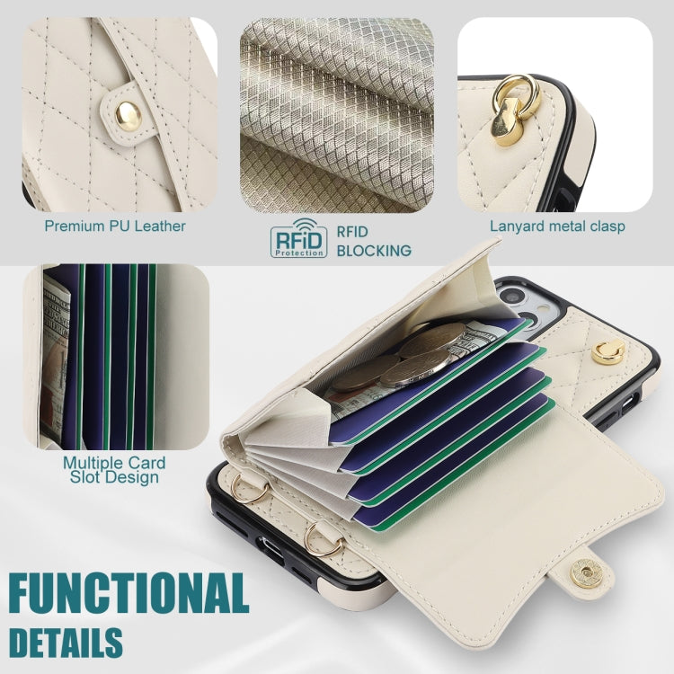 Crossbody Rhombic Horizontal Wallet Leather Phone Case