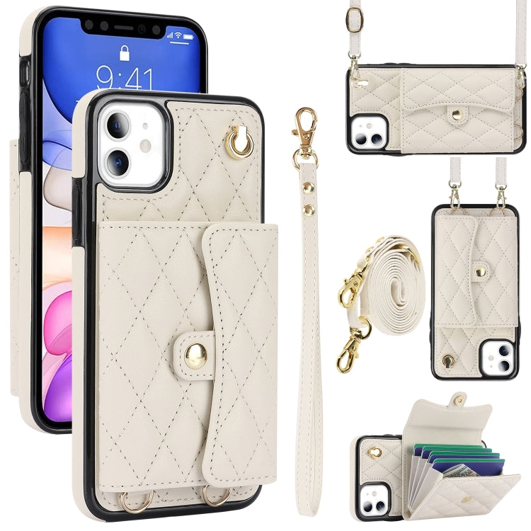Crossbody Rhombic Horizontal Wallet Leather Phone Case