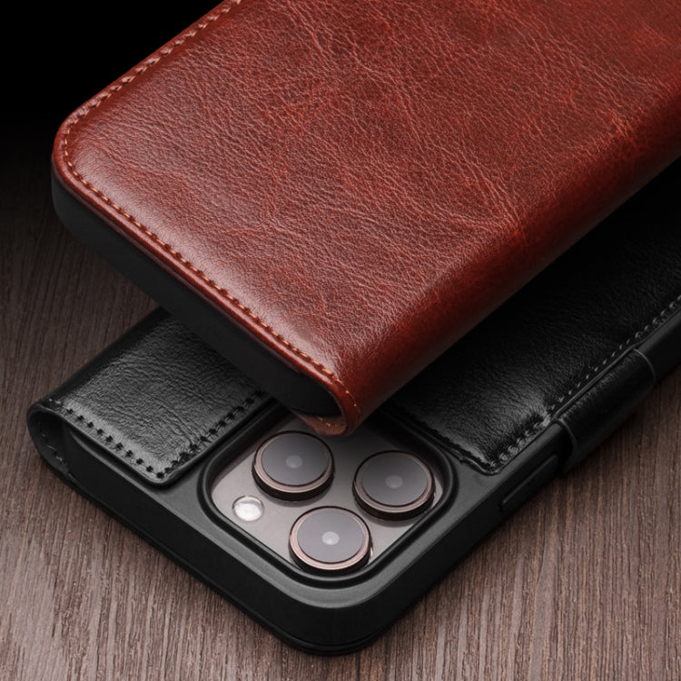 QIALINO Classic 103 Buckle Genuine Leather Phone Case