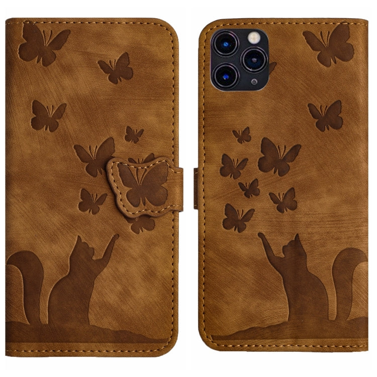 Butterfly Cat Embossing Flip Leather Phone Case