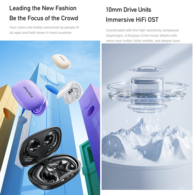 awei T67 Air Conduction TWS Bluetooth Earbuds