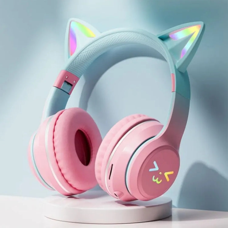 BT612 LED Cat Ear Single Sound Folding Bluetooth Earphone with Microphone