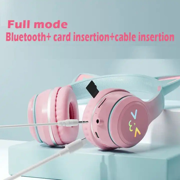 BT612 LED Cat Ear Single Sound Folding Bluetooth Earphone with Microphone