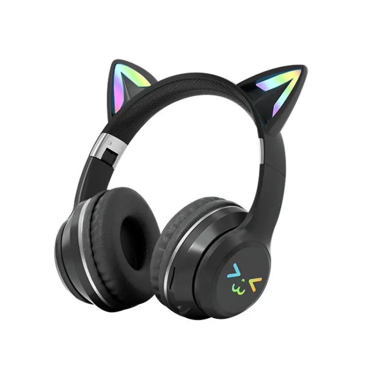 BT612 LED Cat Ear Single Sound Folding Bluetooth Earphone with Microphone