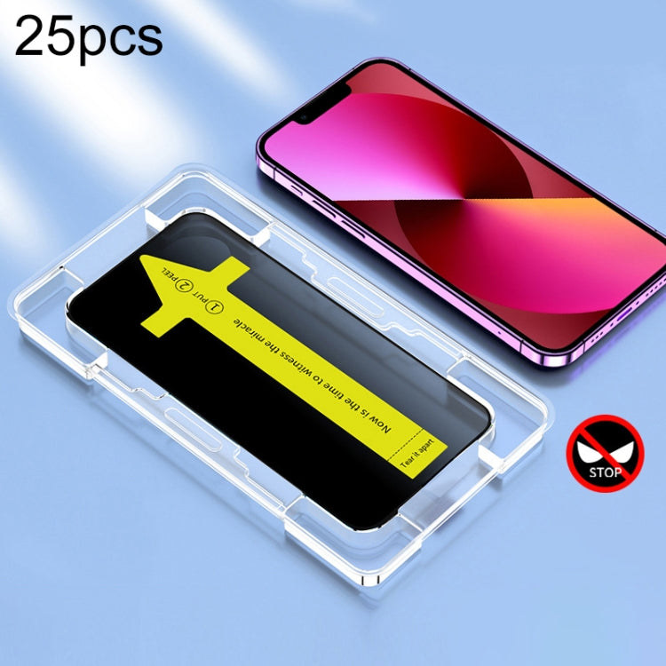25pcs Anti-peeping Fast Attach Dust-proof Anti-static Tempered Glass Film