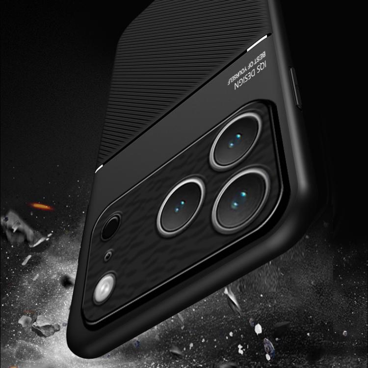 Classic Tilt Strip Grain Magnetic Shockproof PC + TPU Phone Case