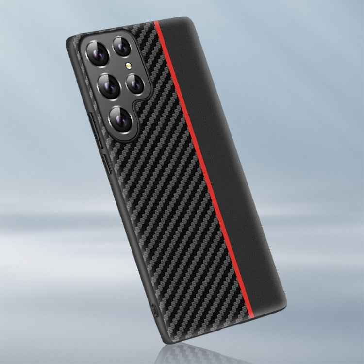 Ultra-thin Carbon Fiber Texture Splicing Phone Case, For Samsung Galaxy S26+ 5G, For Samsung Galaxy S26 Ultra 5G, For Samsung Galaxy S26 5G, For Samsung Galaxy S25 FE 5G, For Samsung Galaxy S25 5G, For Samsung Galaxy S25+ 5G                            ...