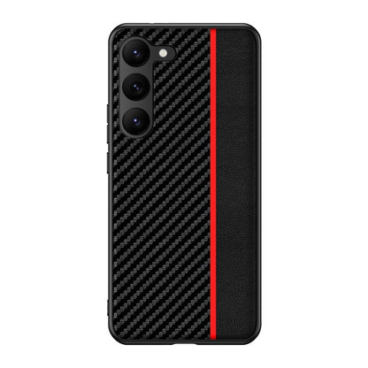 Ultra-thin Carbon Fiber Texture Splicing Phone Case, For Samsung Galaxy S26+ 5G, For Samsung Galaxy S26 Ultra 5G, For Samsung Galaxy S26 5G, For Samsung Galaxy S25 FE 5G, For Samsung Galaxy S25 5G, For Samsung Galaxy S25+ 5G                            ...