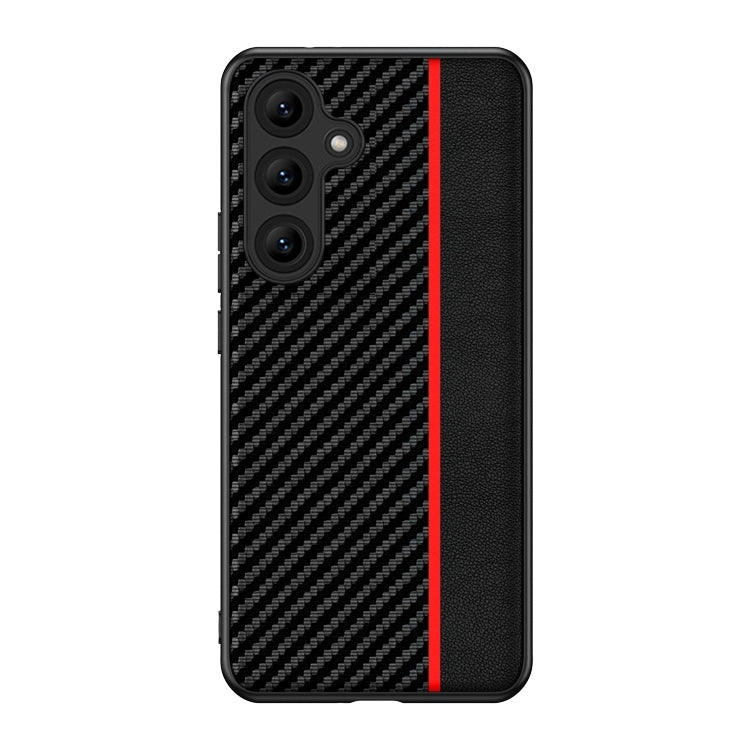 Ultra-thin Carbon Fiber Texture Splicing Phone Case, For Samsung Galaxy S26+ 5G, For Samsung Galaxy S26 Ultra 5G, For Samsung Galaxy S26 5G, For Samsung Galaxy S25 FE 5G, For Samsung Galaxy S25 5G, For Samsung Galaxy S25+ 5G                            ...