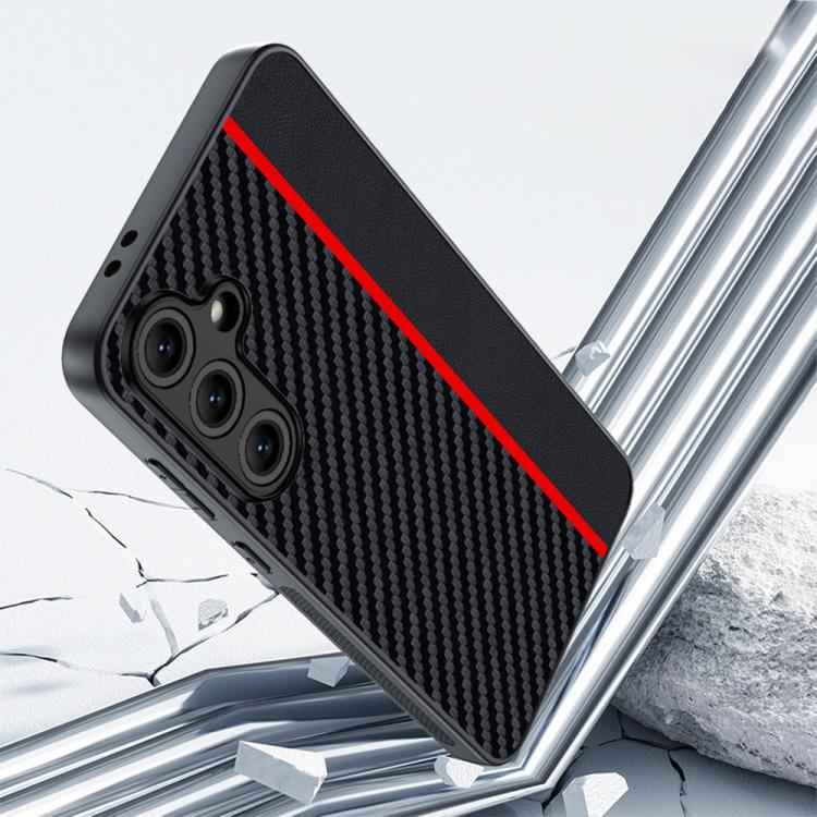Ultra-thin Carbon Fiber Texture Splicing Phone Case, For Samsung Galaxy S26+ 5G, For Samsung Galaxy S26 Ultra 5G, For Samsung Galaxy S26 5G, For Samsung Galaxy S25 FE 5G, For Samsung Galaxy S25 5G, For Samsung Galaxy S25+ 5G                            ...