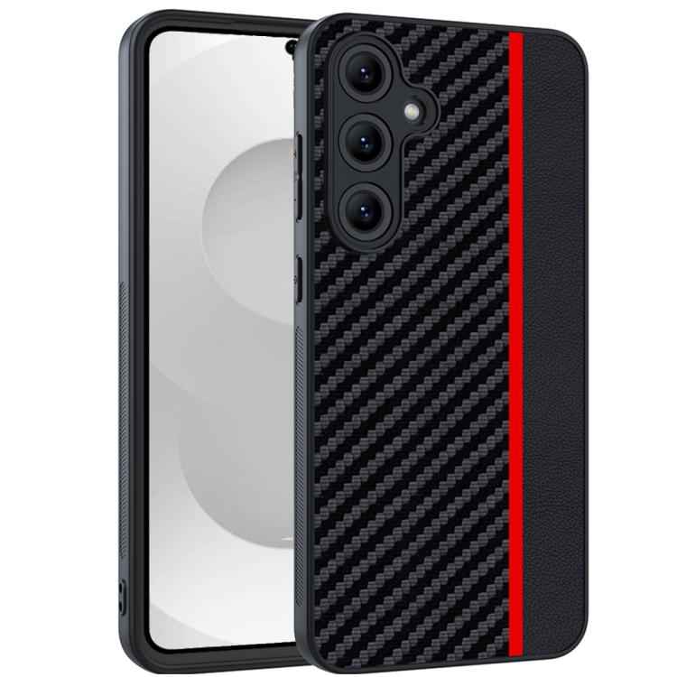 Ultra-thin Carbon Fiber Texture Splicing Phone Case, For Samsung Galaxy S26+ 5G, For Samsung Galaxy S26 Ultra 5G, For Samsung Galaxy S26 5G, For Samsung Galaxy S25 FE 5G, For Samsung Galaxy S25 5G, For Samsung Galaxy S25+ 5G                            ...