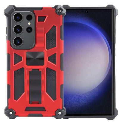 Armor Shockproof TPU + PC Magnetic Phone Case with Holder, For Samsung Galaxy S26+ 5G, For Samsung Galaxy S26 5G, For Samsung Galaxy S25 5G, For Samsung Galaxy S25+ 5G, For Samsung Galaxy S25 Ultra 5G, For Samsung Galaxy S24 Ultra 5G                   ...