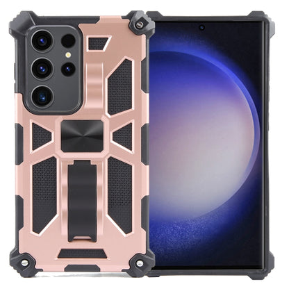 Armor Shockproof TPU + PC Magnetic Phone Case with Holder, For Samsung Galaxy S26+ 5G, For Samsung Galaxy S26 5G, For Samsung Galaxy S25 5G, For Samsung Galaxy S25+ 5G, For Samsung Galaxy S25 Ultra 5G, For Samsung Galaxy S24 Ultra 5G                   ...