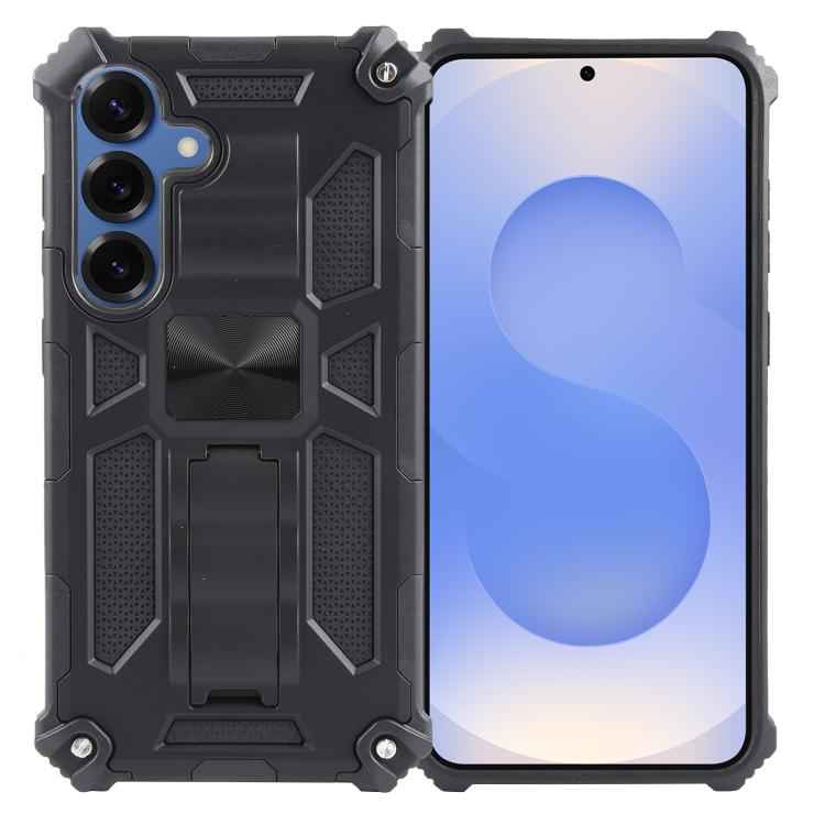 Armor Shockproof TPU + PC Magnetic Phone Case with Holder, For Samsung Galaxy S26+ 5G, For Samsung Galaxy S26 5G, For Samsung Galaxy S25 5G, For Samsung Galaxy S25+ 5G, For Samsung Galaxy S25 Ultra 5G, For Samsung Galaxy S24 Ultra 5G                   ...