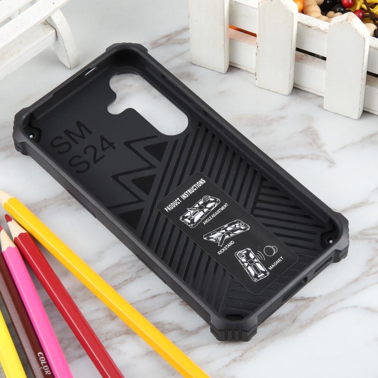 Armor Shockproof TPU + PC Magnetic Phone Case with Holder, For Samsung Galaxy S26+ 5G, For Samsung Galaxy S26 5G, For Samsung Galaxy S25 5G, For Samsung Galaxy S25+ 5G, For Samsung Galaxy S25 Ultra 5G, For Samsung Galaxy S24 Ultra 5G                   ...