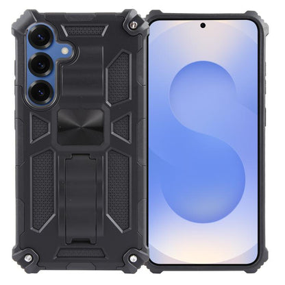 Armor Shockproof TPU + PC Magnetic Phone Case with Holder, For Samsung Galaxy S26+ 5G, For Samsung Galaxy S26 5G, For Samsung Galaxy S25 5G, For Samsung Galaxy S25+ 5G, For Samsung Galaxy S25 Ultra 5G, For Samsung Galaxy S24 Ultra 5G                   ...