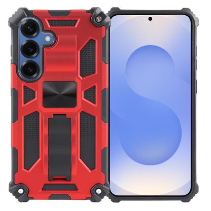 Armor Shockproof TPU + PC Magnetic Phone Case with Holder, For Samsung Galaxy S26+ 5G, For Samsung Galaxy S26 5G, For Samsung Galaxy S25 5G, For Samsung Galaxy S25+ 5G, For Samsung Galaxy S25 Ultra 5G, For Samsung Galaxy S24 Ultra 5G                   ...