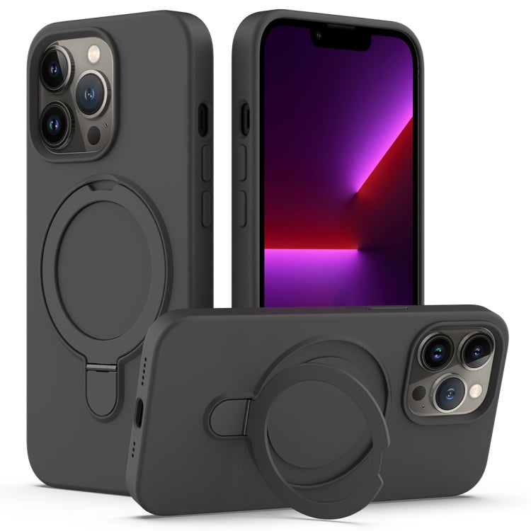 Liquid Silicone MagSafe Magnetic Phone Case with Ring Holder