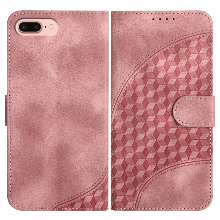 YX0060 Elephant Head Embossed Phone Leather Case with Lanyard