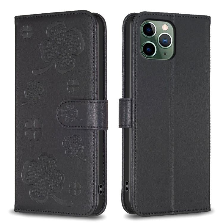 Four-leaf Embossed Leather Phone Case