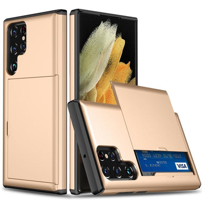 Shockproof Armor Phone Case with Card Slot, For Samsung Galaxy S25 FE 5G, For Samsung Galaxy S25 5G, For Samsung Galaxy S25+ 5G, For Samsung Galaxy S25 Ultra 5G