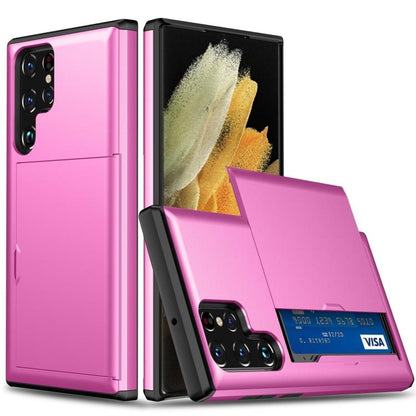Shockproof Armor Phone Case with Card Slot, For Samsung Galaxy S25 FE 5G, For Samsung Galaxy S25 5G, For Samsung Galaxy S25+ 5G, For Samsung Galaxy S25 Ultra 5G