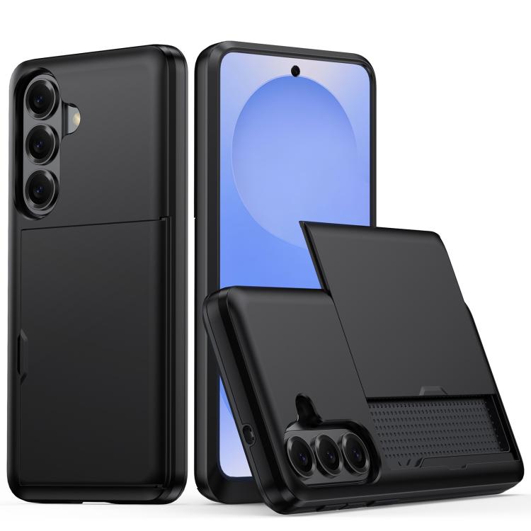 Shockproof Armor Phone Case with Card Slot, For Samsung Galaxy S26+ 5G, For Samsung Galaxy S26 Edge 5G, For Samsung Galaxy S26 Ultra 5G, For Samsung Galaxy S26 5G