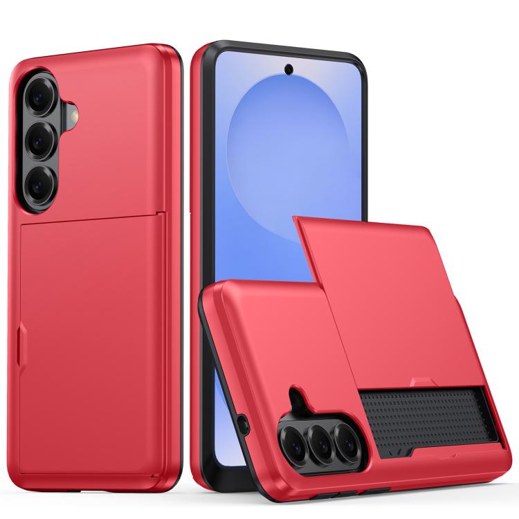 Shockproof Armor Phone Case with Card Slot, For Samsung Galaxy S26+ 5G, For Samsung Galaxy S26 Edge 5G, For Samsung Galaxy S26 Ultra 5G, For Samsung Galaxy S26 5G