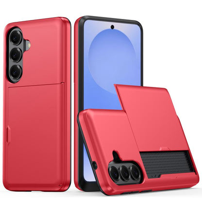 Shockproof Armor Phone Case with Card Slot, For Samsung Galaxy S26+ 5G, For Samsung Galaxy S26 Edge 5G, For Samsung Galaxy S26 Ultra 5G, For Samsung Galaxy S26 5G