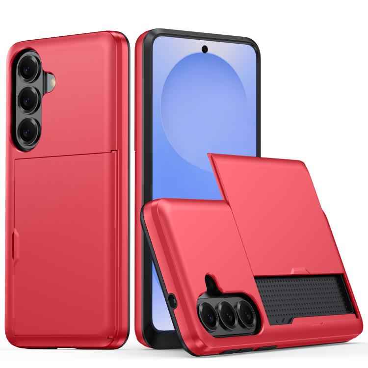 Shockproof Armor Phone Case with Card Slot, For Samsung Galaxy S26+ 5G, For Samsung Galaxy S26 Edge 5G, For Samsung Galaxy S26 Ultra 5G, For Samsung Galaxy S26 5G